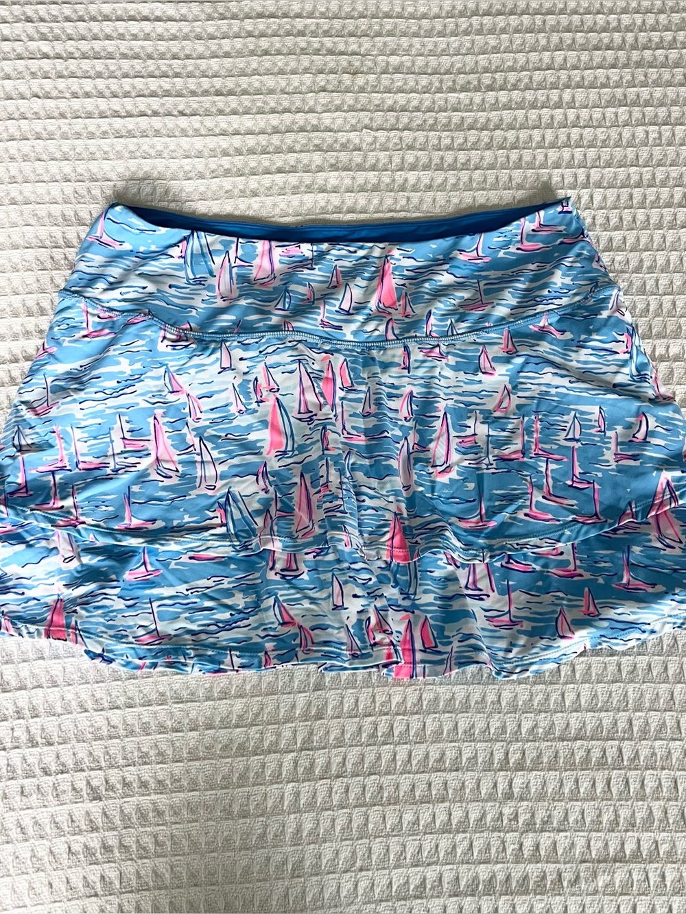 Lilly Pulitzer luxletic adlai sailboat print skirt size large